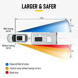 Automotive Parts: Front Pair Extendable Towing Mirrors Fit for Nissan Patrol GU/Y61 1997-2016 Manual Foldable Split View Black 2pcs