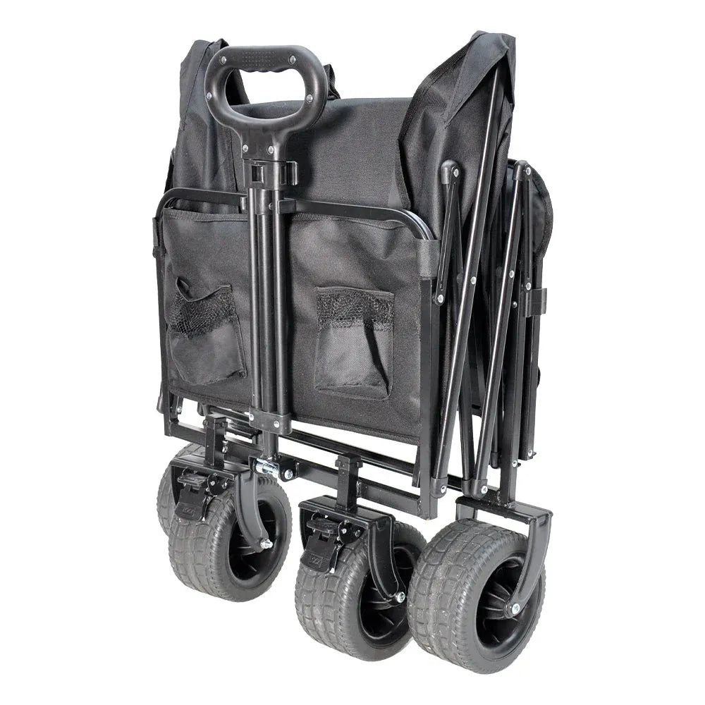 Foldable Camping Wagon 150L Portable Hand Trolley with All-Terrain Wheels and Tailgate For Outdoor Picnic Shopping Sports Max Load 200Kg Utility Cart