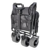 Foldable Camping Wagon 150L Portable Hand Trolley with All-Terrain Wheels and Tailgate For Outdoor Picnic Shopping Sports Max Load 200Kg Utility Cart
