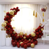 Garden Ornaments: 2M White Wedding Hoop Arch Metal Flower Ring Display Frame Balloon Circle Rack Backdrop for Wedding Birthday Party Garden Ceremony Decoration