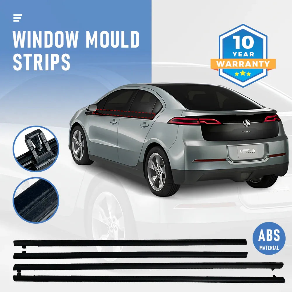 Outer Door Weather Window Rubber Seals Fit for Holden Commodore VE VF SEDAN V6 V8 Moulding Trim Strips Car Modification Accessories Black 4Pcs