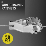 Fence & Gate Accessories: 50 Pack Inline Cliplock Wire Strainer Aluminum Alloy Heavy Duty Wire Ratchet Tensioner for Electric Fence