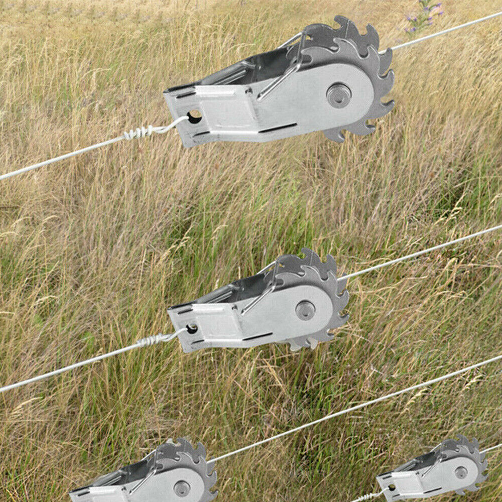 Fence & Gate Accessories: 50 Pack Inline Cliplock Wire Strainer Aluminum Alloy Heavy Duty Wire Ratchet Tensioner for Electric Fence