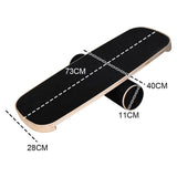 Gym & Training Step: Wooden Balance Board Non-Slip Roller Board Home Fitness Balance Trainer Improves Core Stability for Snowboard Skateboard Surf Yoga Training Max Load 200kg