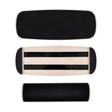 Gym & Training Step: Wooden Balance Board Non-Slip Roller Board Home Fitness Balance Trainer Improves Core Stability for Snowboard Skateboard Surf Yoga Training Max Load 200kg