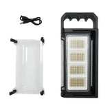 Magnetic LED Work Light 8000mAh Rechargeable 1700 Lumens 320 LED 360 Rotating Waterproof Type C with Digital Display Red Warning for Car Repair Job Site