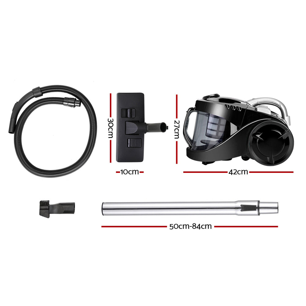 Stick Vacuums: Devanti 2200W Bagless Vacuum Cleaner Black
