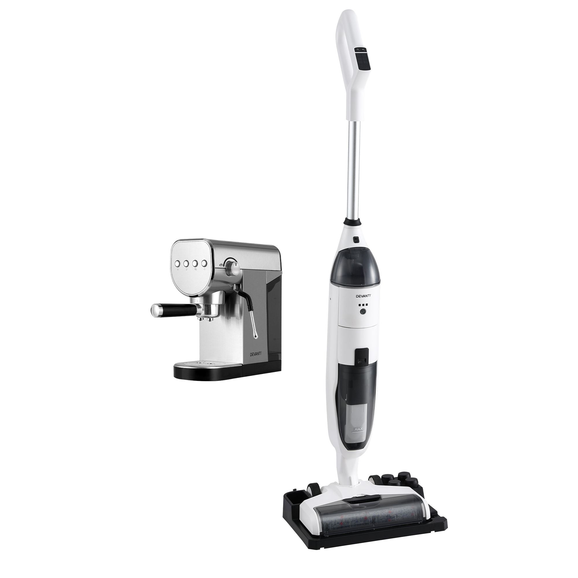 Devanti Cordless Wet Dry Vacuum Mop plus Coffee Maker Machine Espresso