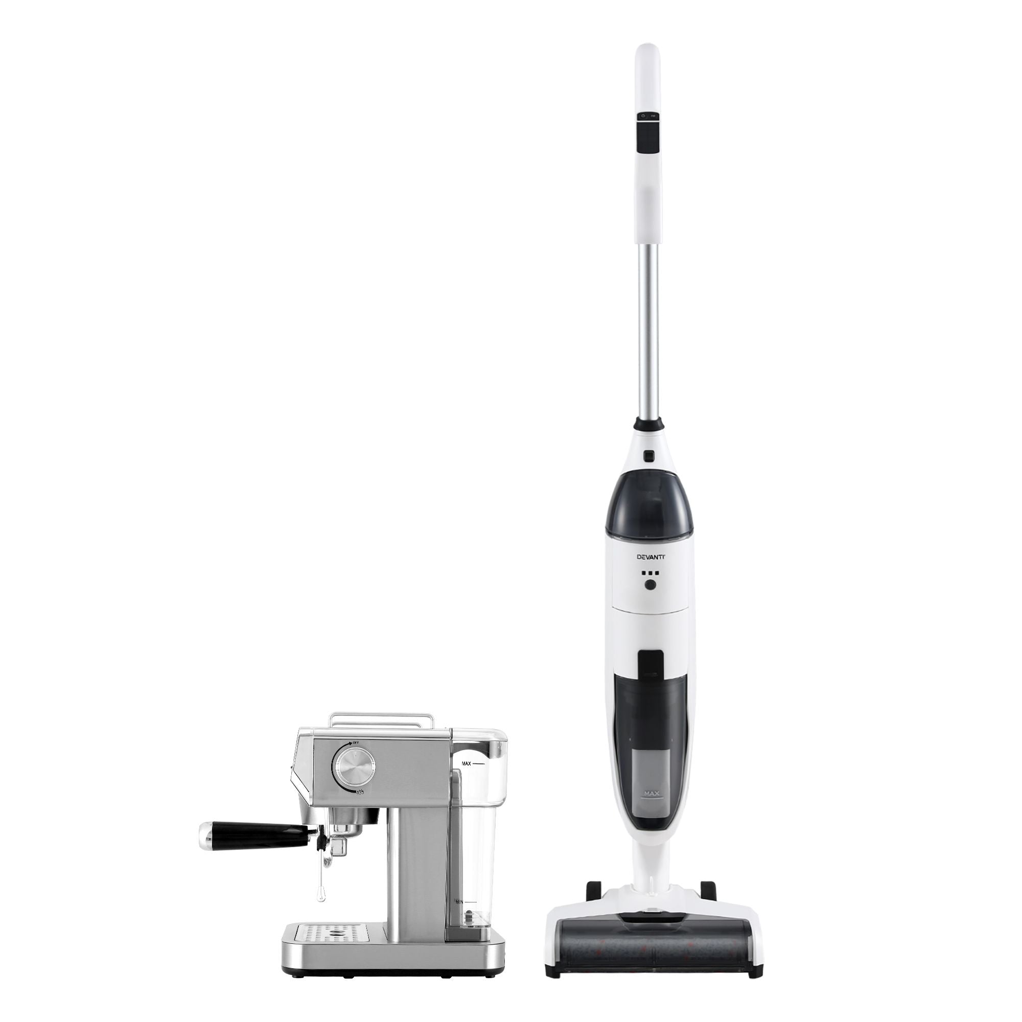 Devanti Cordless Wet Dry Vacuum Mop plus Coffee Maker Machine Espresso