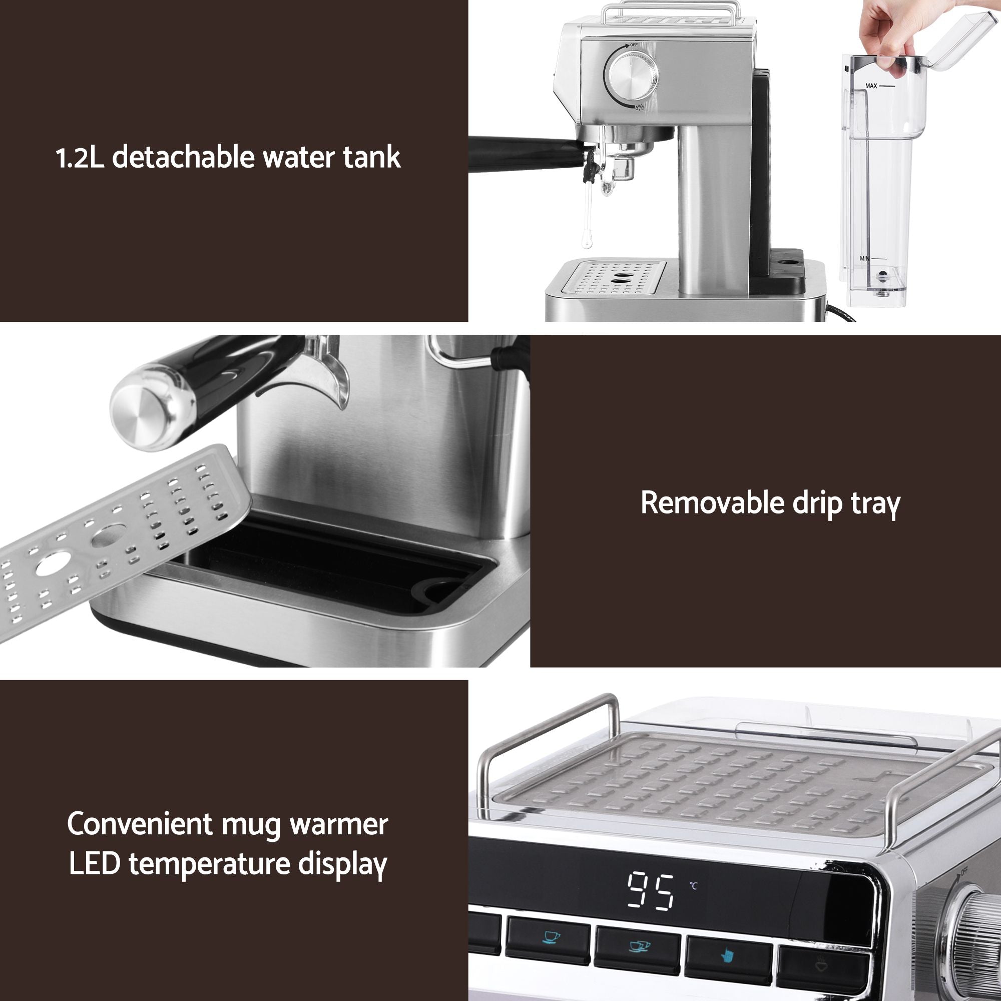 Devanti Cordless Wet Dry Vacuum Mop plus Coffee Maker Machine Espresso