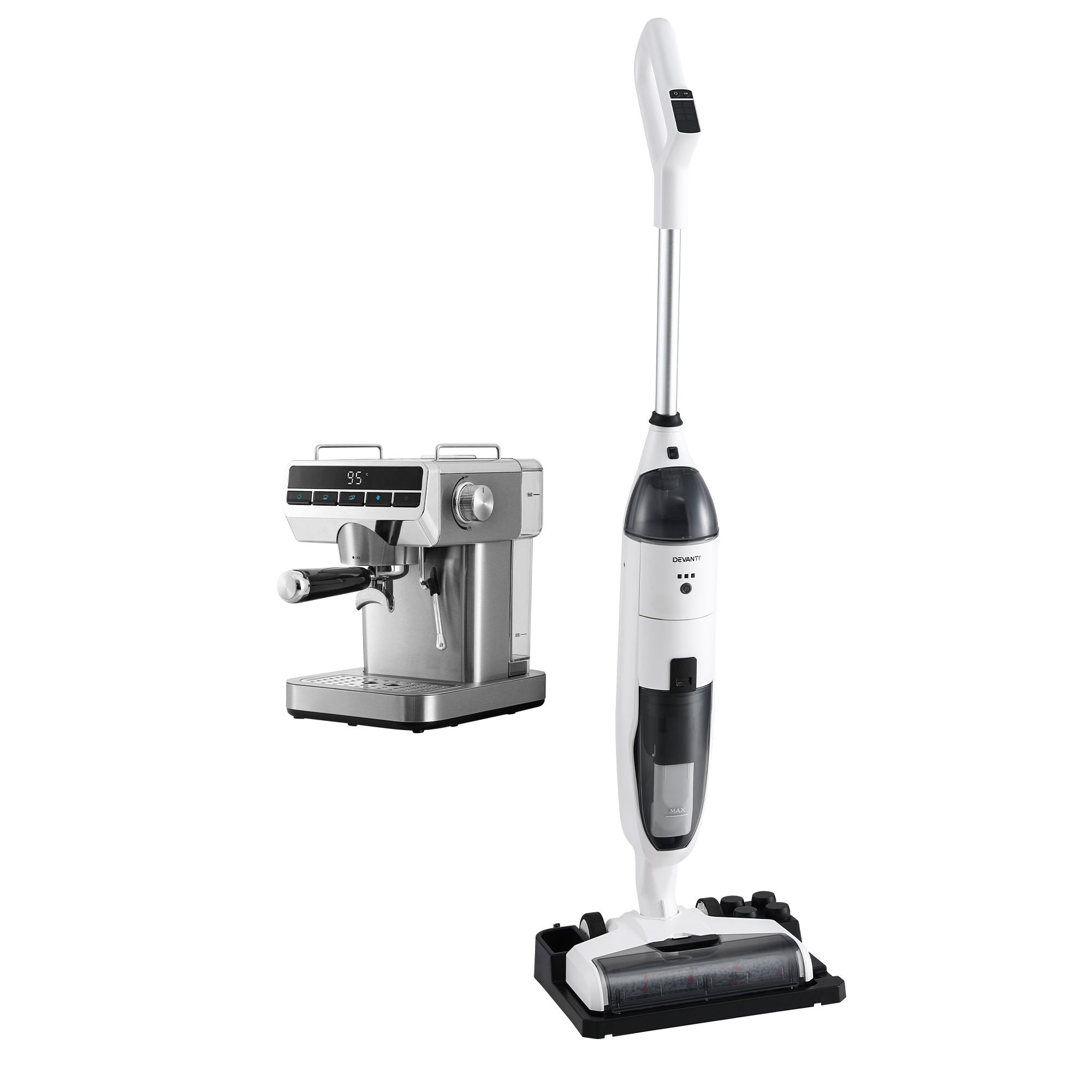 Devanti Cordless Wet Dry Vacuum Mop plus Coffee Maker Machine Espresso