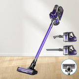 Stick Vacuums: Devanti Stick Vacuum Cleaner Cordless Roller Brush 150W Purple