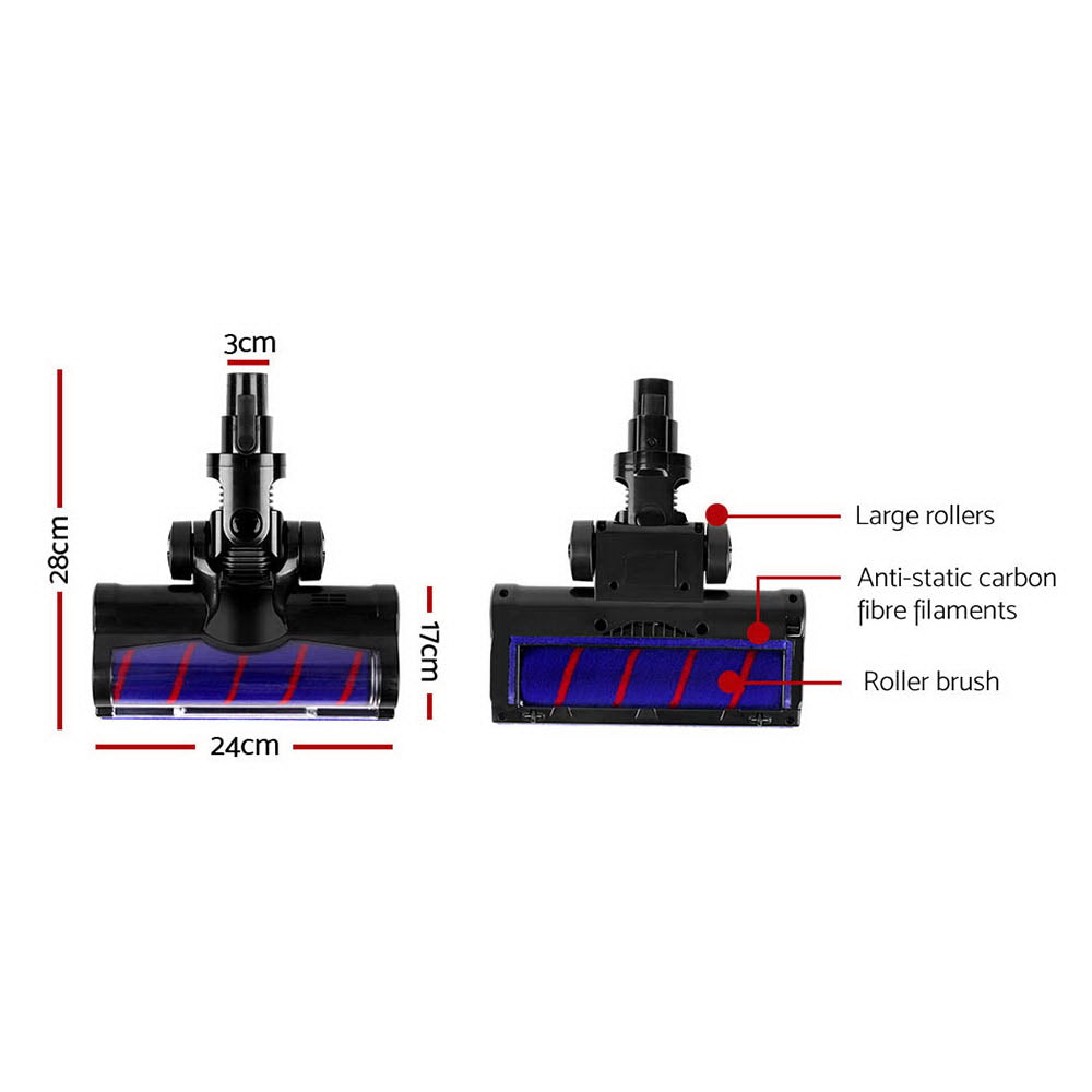 Stick Vacuums: Devanti Stick Vacuum Cleaner Motorised Roller Brush Head