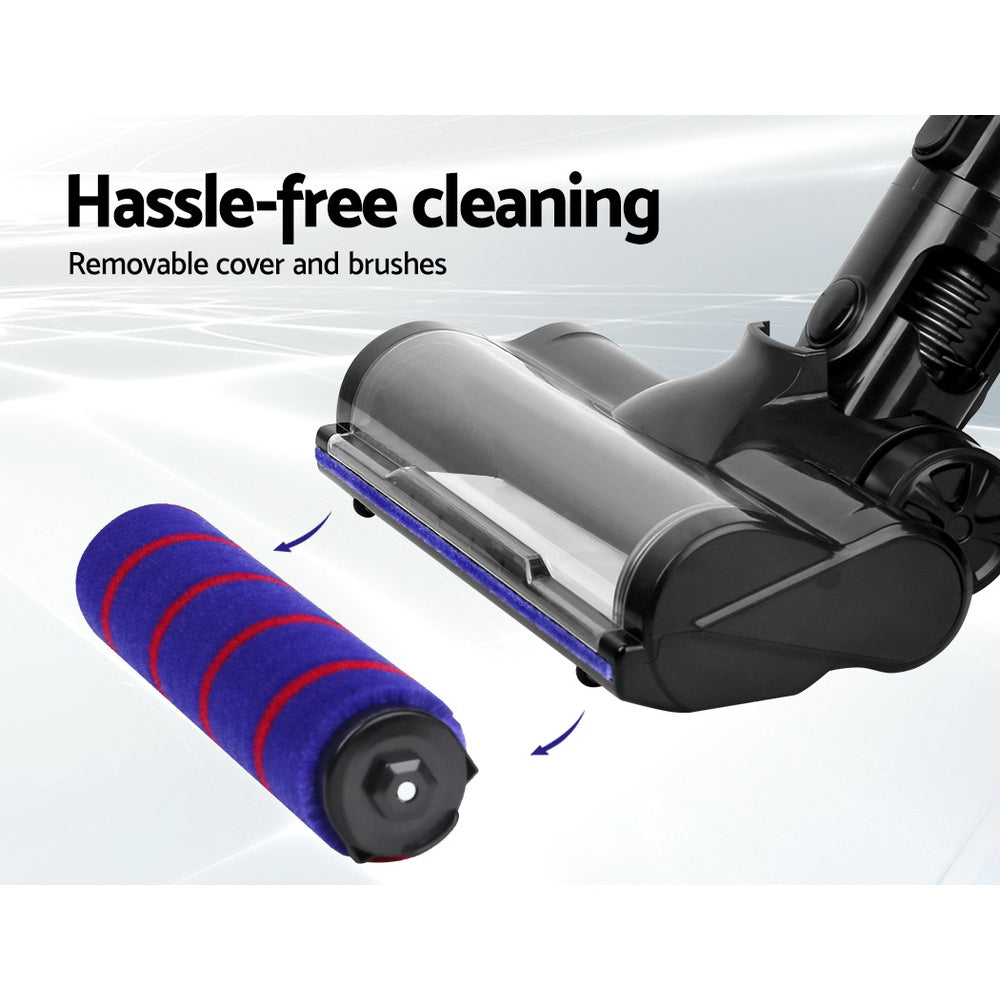 Stick Vacuums: Devanti Stick Vacuum Cleaner Motorised Roller Brush Head