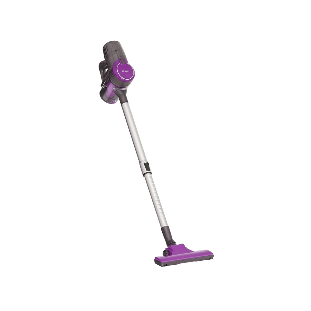Stick Vacuums: Devanti Stick Vacuum Cleaner Bagless Corded 500W Purple