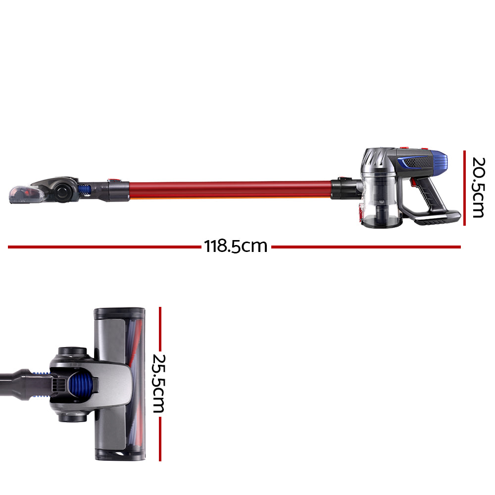 Stick Vacuums: Devanti Stick Vacuum Cleaner HEPA Filter Red 150W