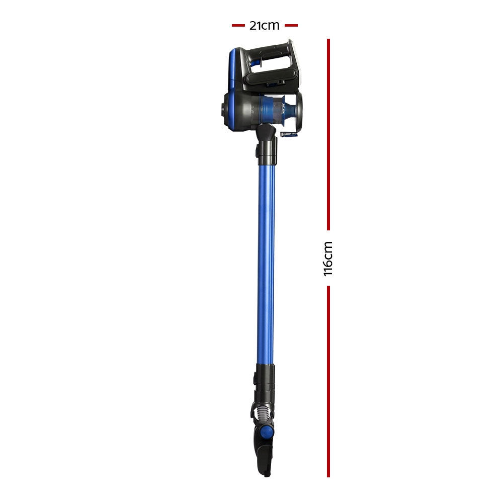 Stick Vacuums: Devanti Stick Vacuum Cleaner Brushless Cordless 250W Blue