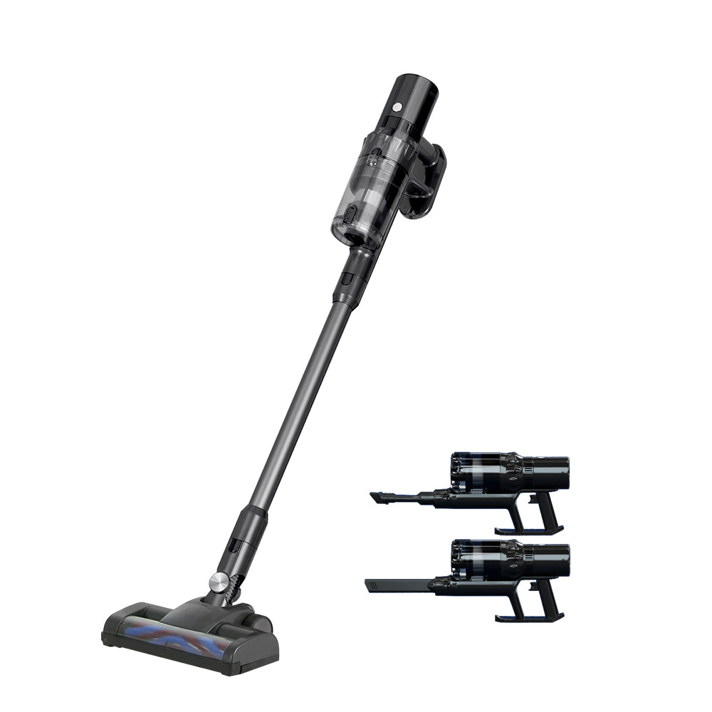 Stick Vacuums: Devanti Stick Vacuum Cleaner Brushless Cordless 350W Grey