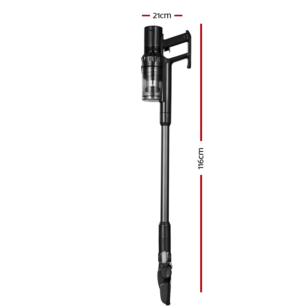 Stick Vacuums: Devanti Stick Vacuum Cleaner Brushless Cordless 350W Grey