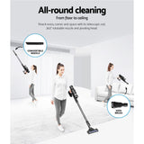 Stick Vacuums: Devanti Stick Vacuum Cleaner Brushless Cordless 350W Grey