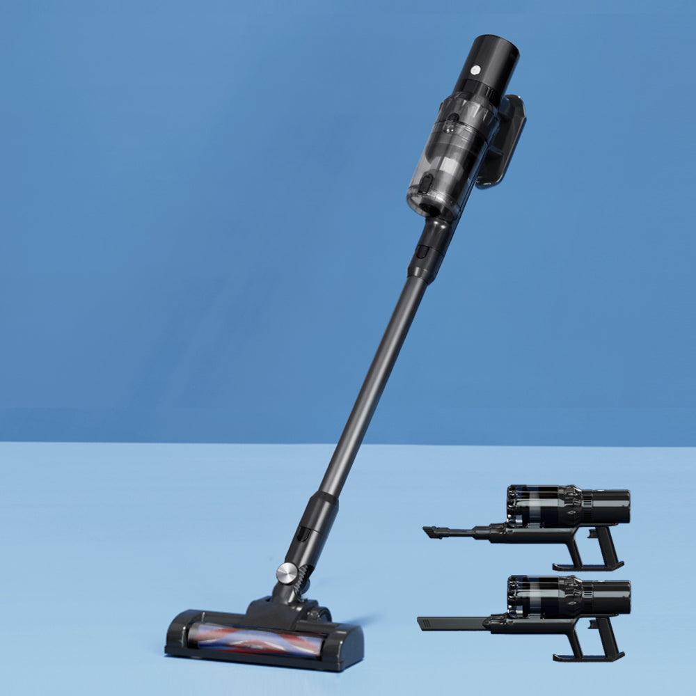 Stick Vacuums: Devanti Stick Vacuum Cleaner Brushless Cordless 350W Grey