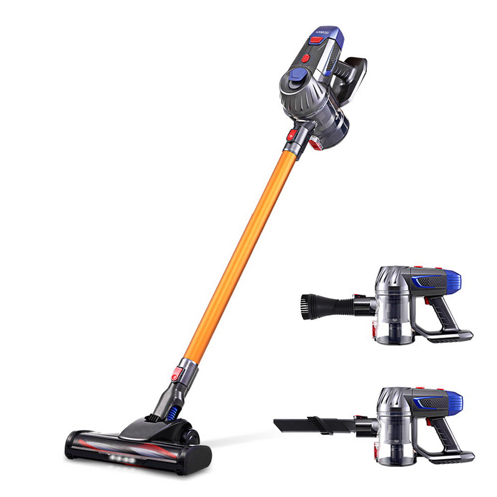 Stick Vacuums: Devanti Stick Vacuum Cleaner Bagless Cordless 150W Gold