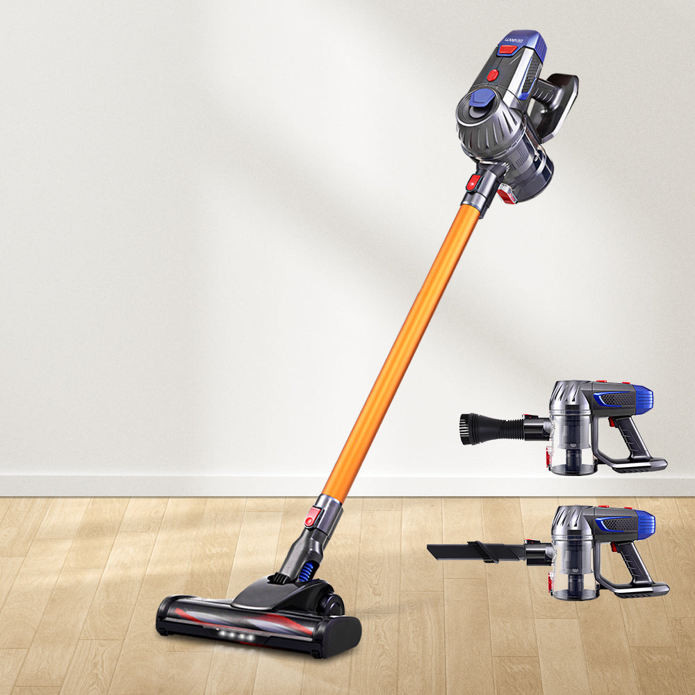 Stick Vacuums: Devanti Stick Vacuum Cleaner Bagless Cordless 150W Gold