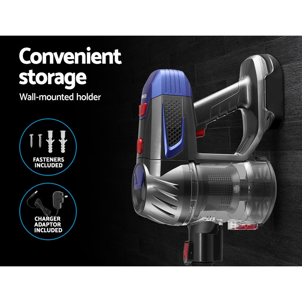 Stick Vacuums: Devanti Stick Vacuum Cleaner Bagless Cordless Red 150W