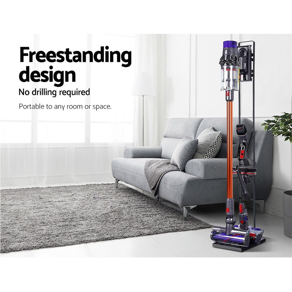 Vacuum Cleaner Accessories: Artiss Freestanding Dyson Vacuum Cleaner Stand for V6 7 8 10 11 Black