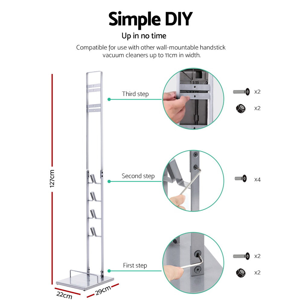 Vacuum Cleaner Accessories: Artiss Freestanding Dyson Vacuum Cleaner Stand for V6 7 8 10 11 Silver
