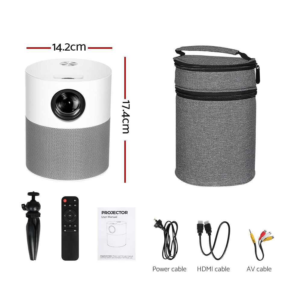 Projectors: Devanti Portable Mini Video Projector 1080P Wifi Home Theater HDMI Carry Bag