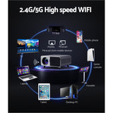 Projectors: Devanti Portable Wifi Video Projector 4K 2.4G/5G Home Theater HDMI 1080P