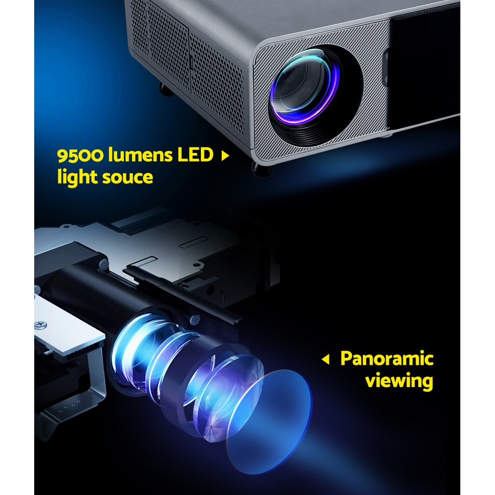 Projectors: Devanti Portable Wifi Video Projector 4K 2.4G/5G Home Theater HDMI 1080P