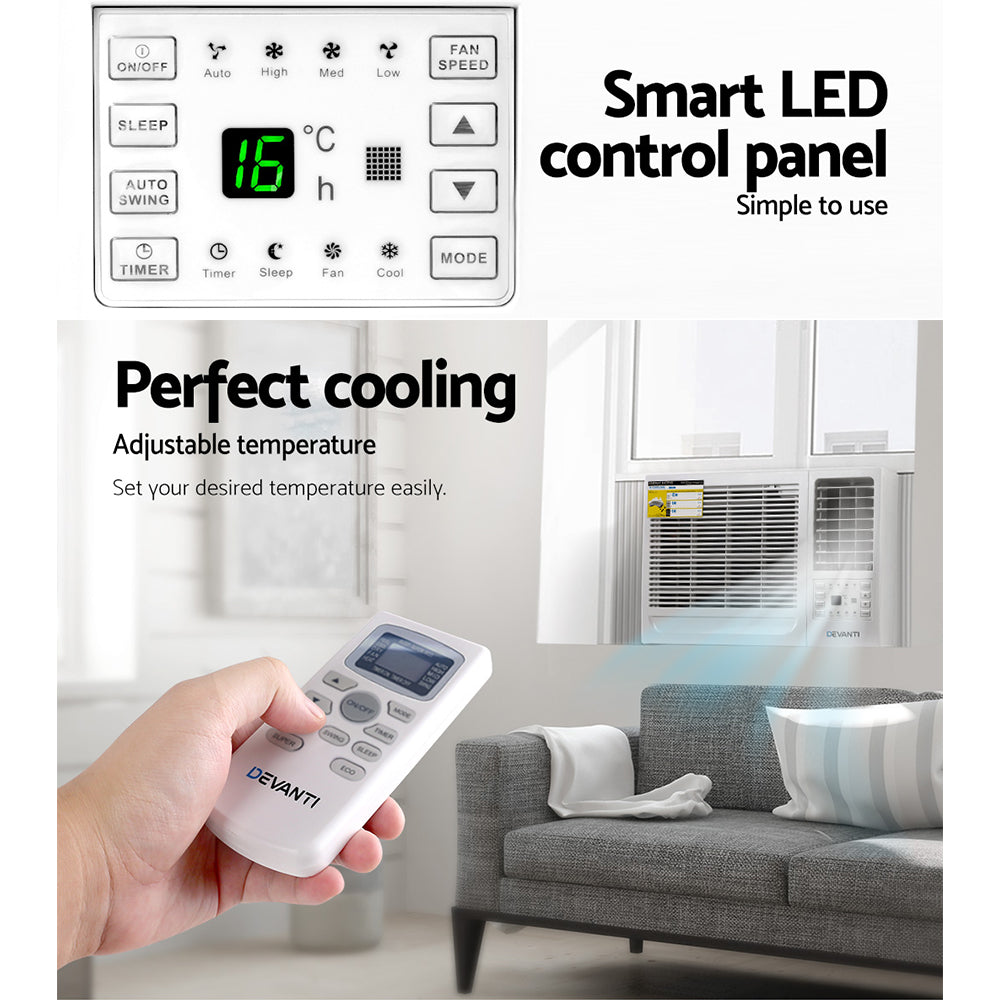 Portable Air Conditioners: Devanti Window Air Conditioner 1.7kW