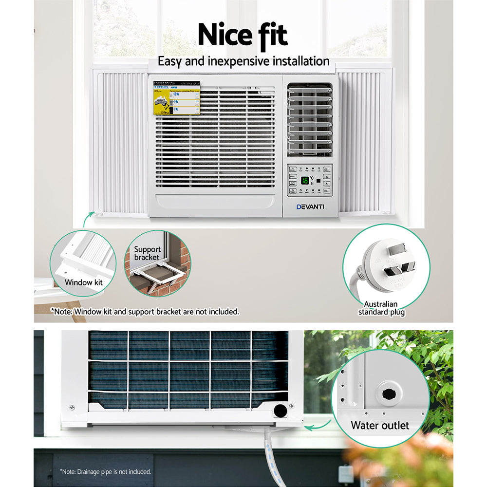 Portable Air Conditioners: Devanti Window Air Conditioner 1.7kW