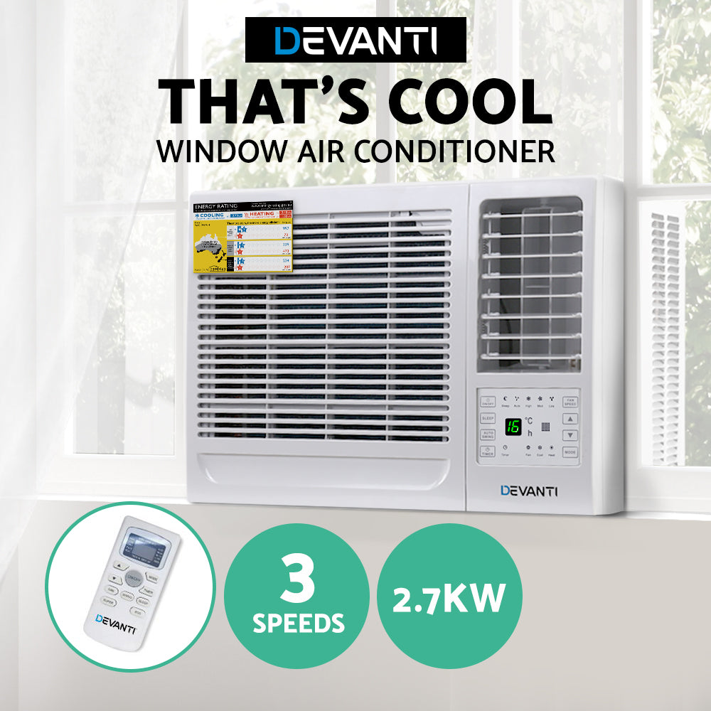 Portable Air Conditioners: Devanti Window Air Conditioner 2.7kW