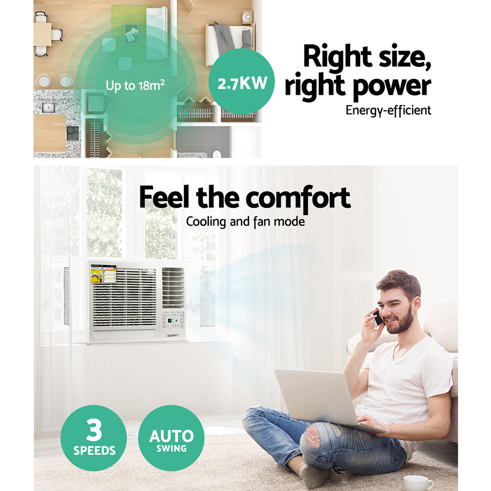Portable Air Conditioners: Devanti Window Air Conditioner 2.7kW