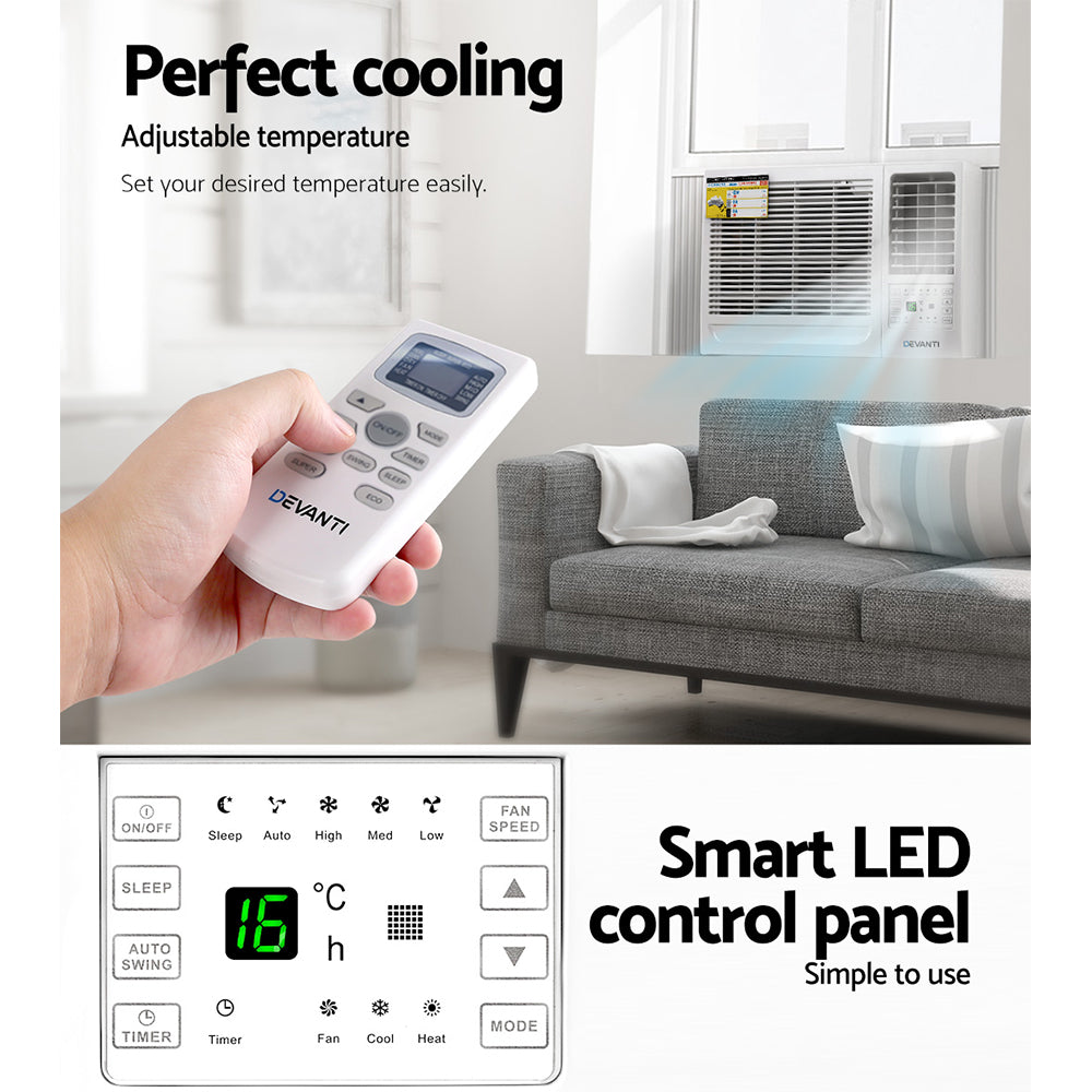 Portable Air Conditioners: Devanti Window Air Conditioner 2.7kW