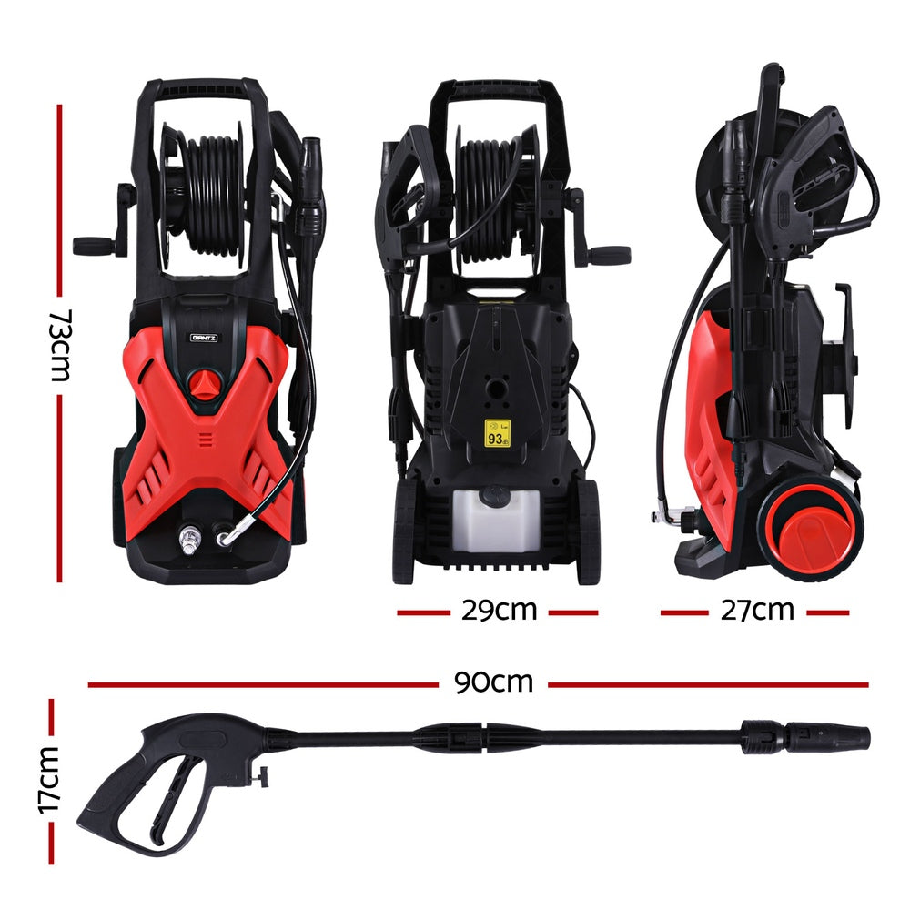 Outdoor Power Equipment: Giantz 2400PSI High Pressure Washer Electric Water Cleaner Pump 10M Jet Hose Gurney