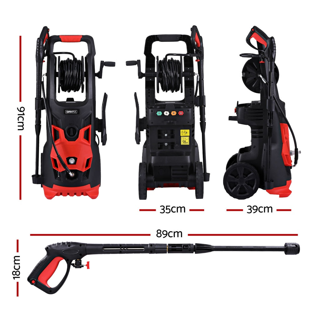 Outdoor Power Equipment: Giantz 2800PSI High Pressure Washer Electric Water Cleaner Pump 30M Jet Hose Gurney