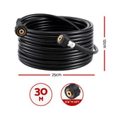 Outdoor Power Equipment: Giantz Pressure Washer Hose 30M 5800PSI Power Replacement Extension 1/4'' Quick Connect