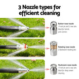 Outdoor Power Equipment: Giantz Pressure Washer Hose 30M 5800PSI Power Replacement Extension 1/4'' Quick Connect
