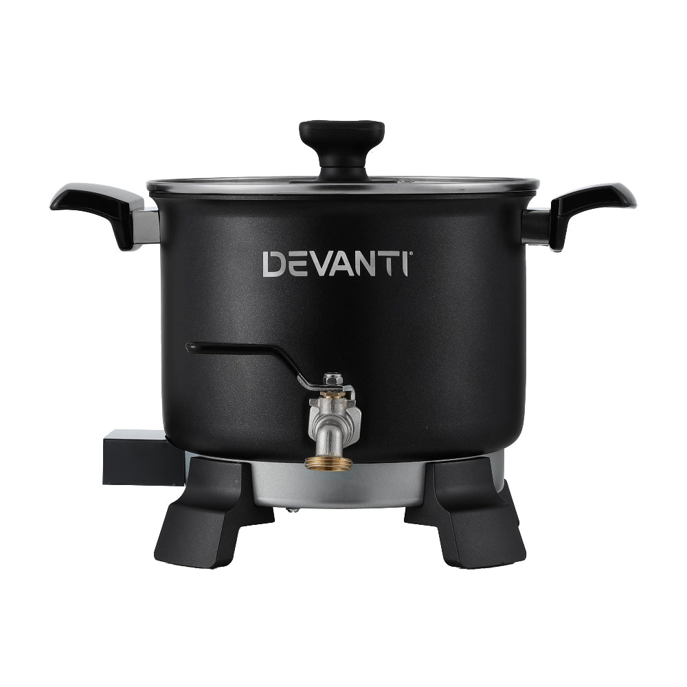 Candle Accessories: Devanti 5L Wax Melter Candle Making 1200W Melting Pot Furnace Quick Pour Spout Soy Soap