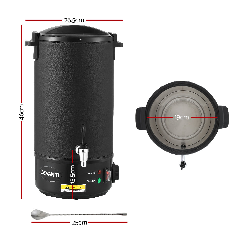 Candle Accessories: Devanti 10L Wax Melter Candle Making 1520W Melting Pot Furnace Pour Spout Soap