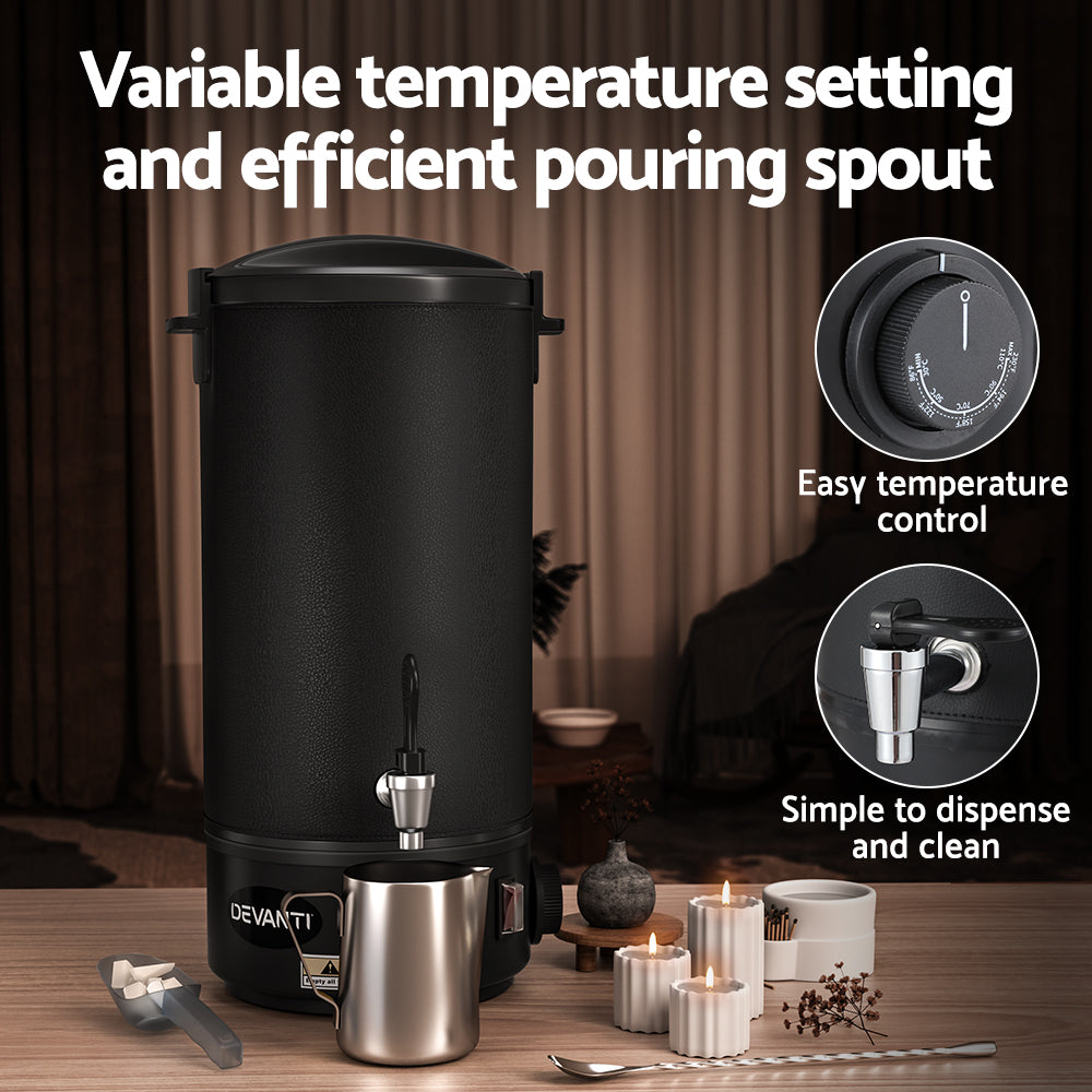 Candle Accessories: Devanti 10L Wax Melter Candle Making 1520W Melting Pot Furnace Pour Spout Soap