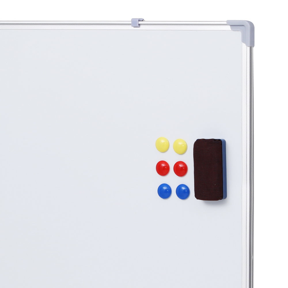Desks: Magnetic Whiteboard 60x90cm Erase Board Marker Eraser Tray Home Office School