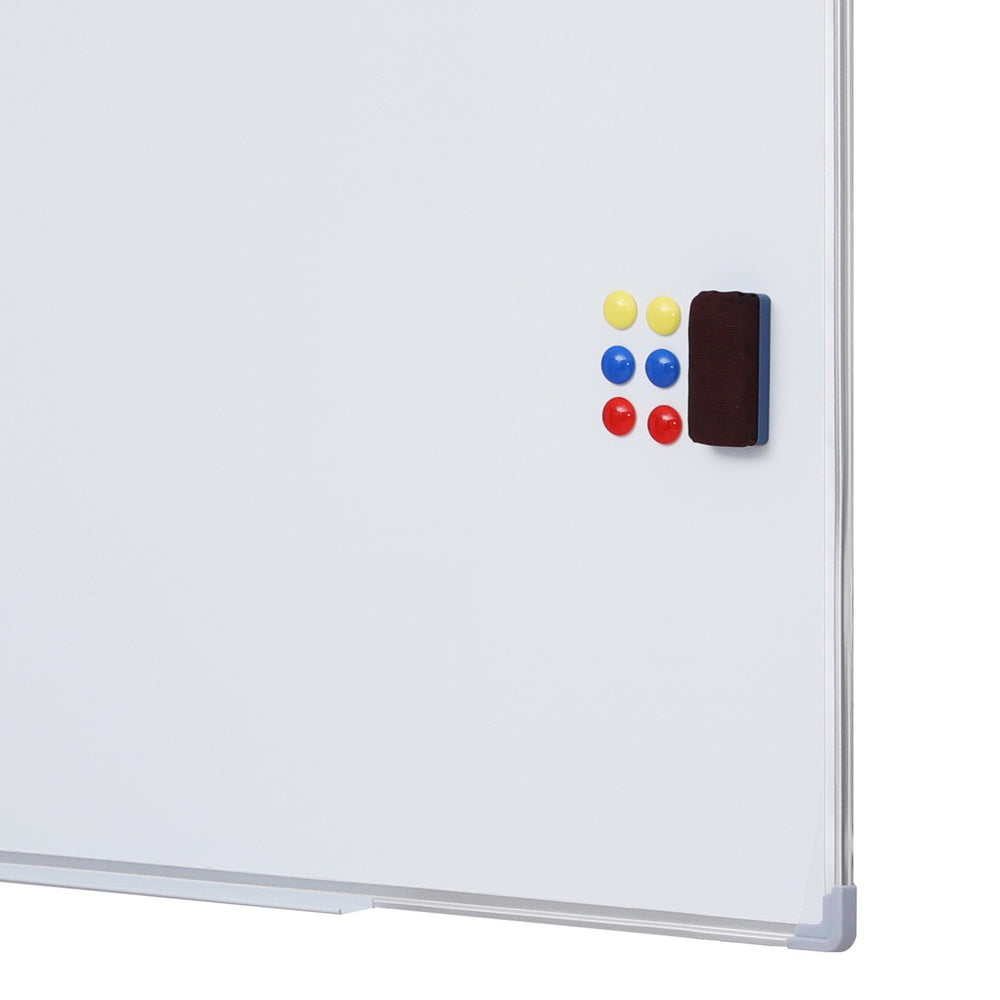 Desks: Magnetic Whiteboard 90x120cm Erase Board Marker Eraser Tray Home Office School