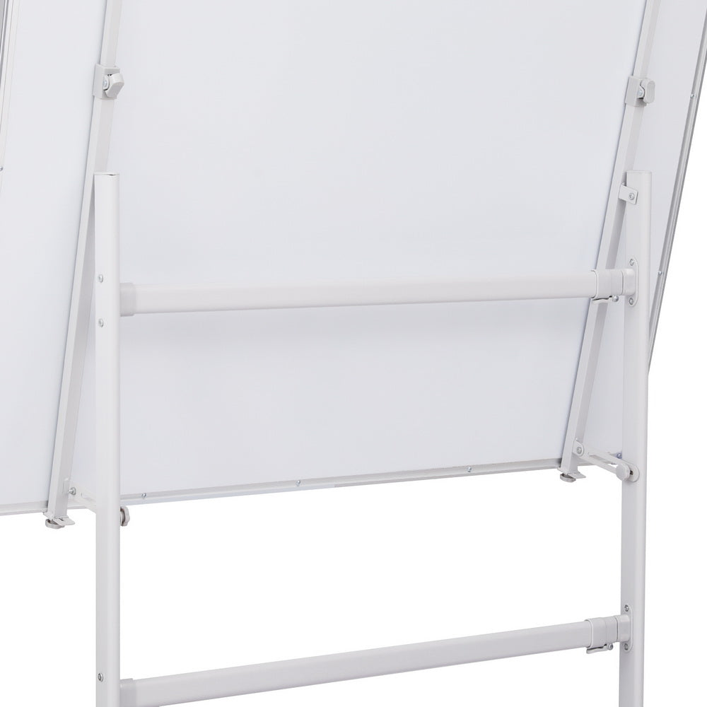 Desks: 90x120cm Standing Whiteboard with Wheels Magnetic Double-Sided Erase Board