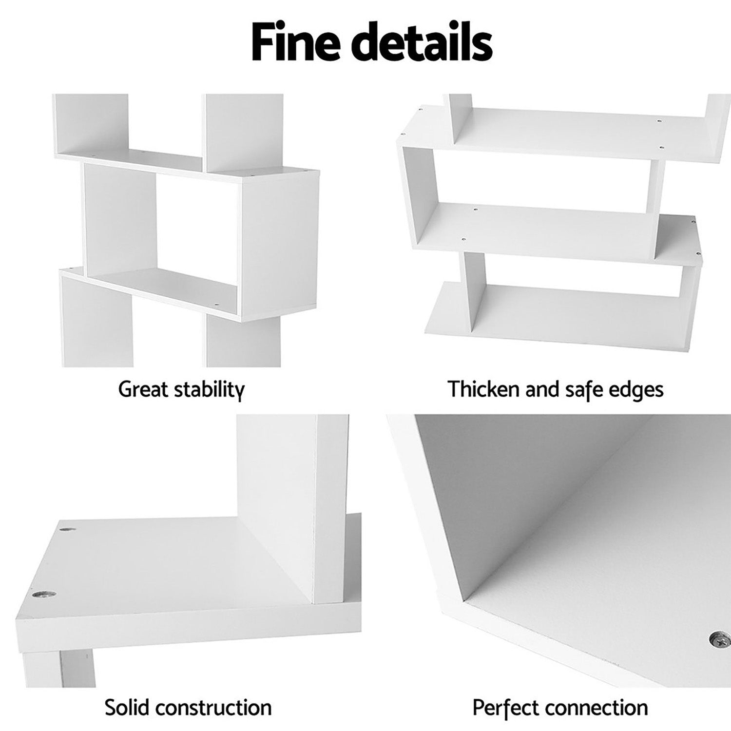 Beds & Bed Frames: Artiss King Single Bed Frame and Bookshelf