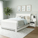 Artiss King Single Bed Frame and Bedside Table White